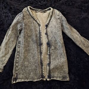 Trendy Kids Denim Button-Up Sweater